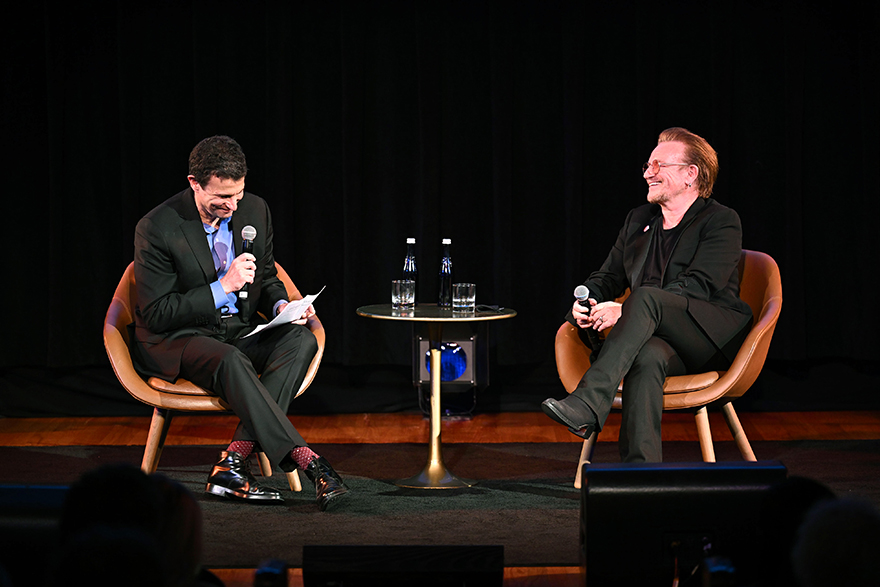David Remnick and Bono, 2022