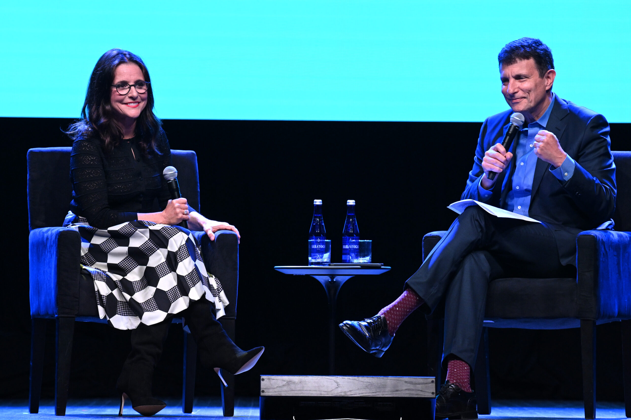 Julia Louis-Dreyfus and David Remnick, 2023